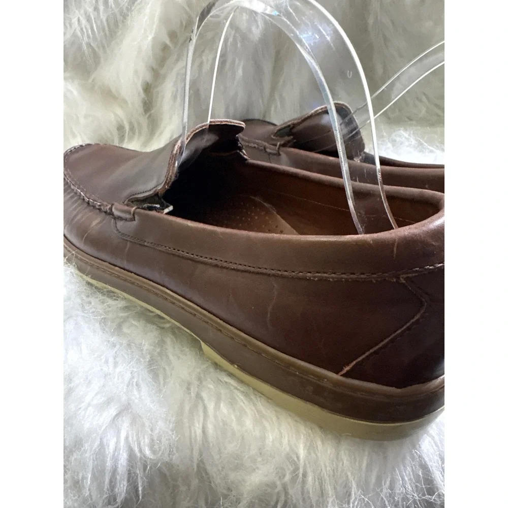 Allen Edmonds Westport Mens Brown Leather Moc‎ Toe Slip On Loafers Shoes 12